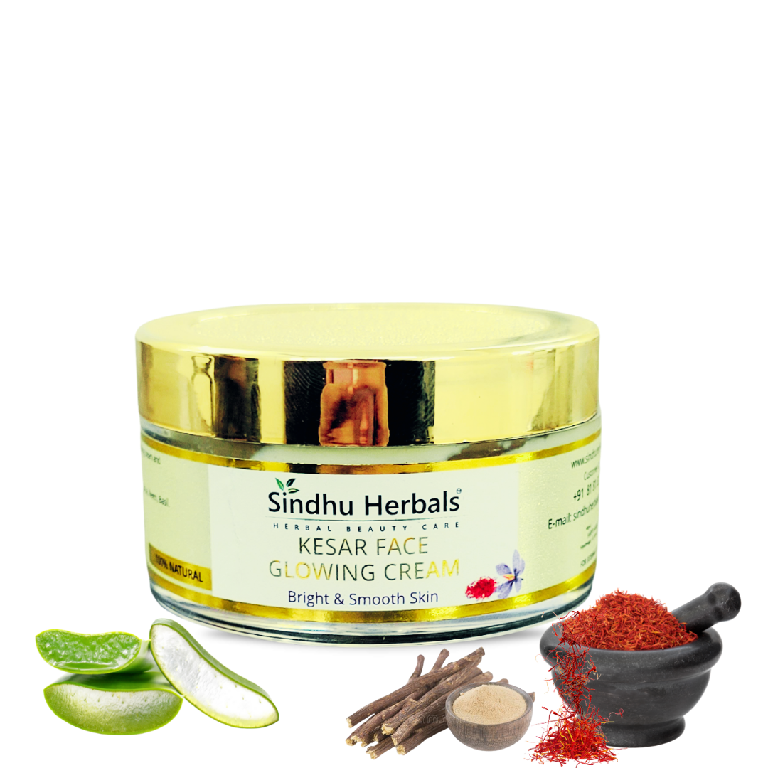 Sindhu Herbals Kesar Face Glowing Cream for a glowing skin Face