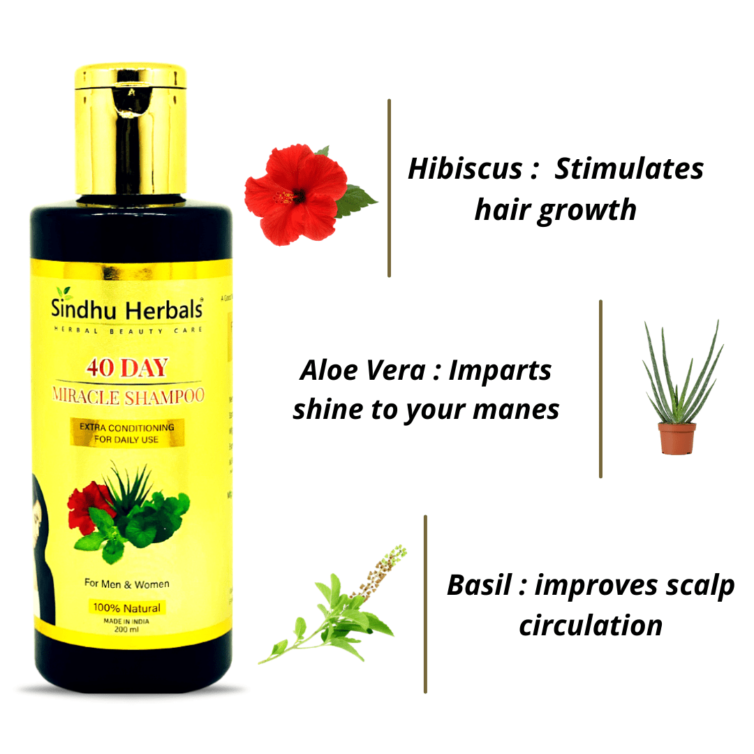40 DAY MIRACLE HAIR OIL & SHAMPOO WITH GET ONE MULTANI MITTI PACK FREE