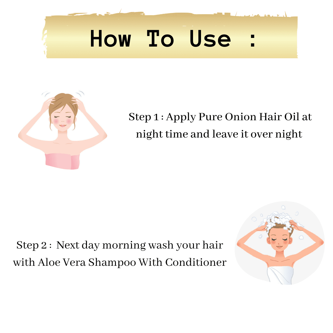 PURE ONION HAIR OIL , ALOE VERA SHAMPOO AND MULTANI MITTI POWDER COMBO OFFER