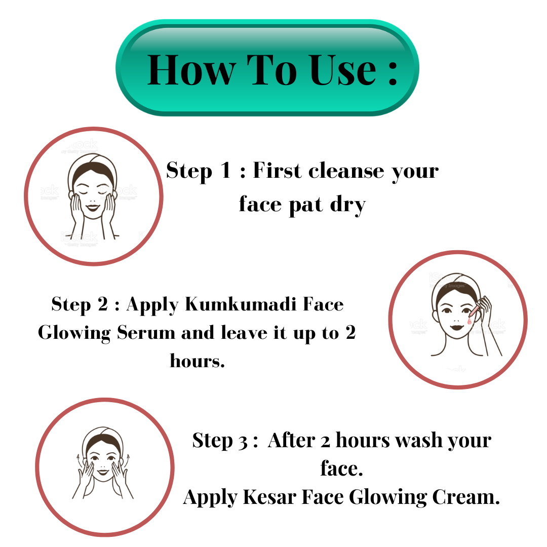 KUMKUMADI FACE GLOWING SERUM AND KESAR FACE GLOWING CREAM COMBO OFFER